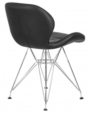 Стул обеденный DOBRIN BUTTERFLY CHROME, ножки хром, цвет чёрный в Дегтярске - degtyarsk.ok-mebel.com | фото 4