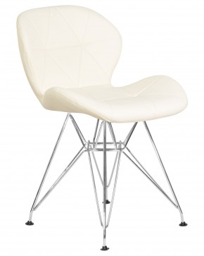 Стул обеденный DOBRIN BUTTERFLY CHROME, ножки хром, цвет кремовый в Дегтярске - degtyarsk.ok-mebel.com | фото 2