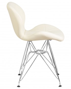 Стул обеденный DOBRIN BUTTERFLY CHROME, ножки хром, цвет кремовый в Дегтярске - degtyarsk.ok-mebel.com | фото 3