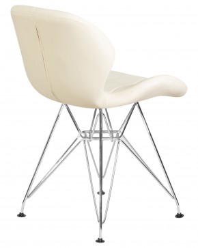 Стул обеденный DOBRIN BUTTERFLY CHROME, ножки хром, цвет кремовый в Дегтярске - degtyarsk.ok-mebel.com | фото 4