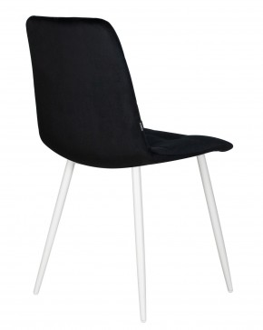Стул обеденный DOBRIN CHILLY, Черный Holland 75, основание белое в Дегтярске - degtyarsk.ok-mebel.com | фото 5