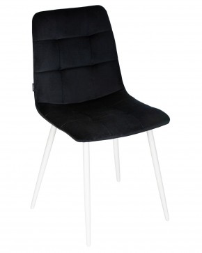 Стул обеденный DOBRIN CHILLY, Черный Holland 75, основание белое в Дегтярске - degtyarsk.ok-mebel.com | фото 8