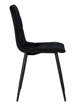 Стул обеденный DOBRIN CHILLY, Черный Holland 75, основание черное в Дегтярске - degtyarsk.ok-mebel.com | фото 4
