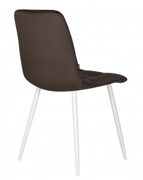 Стул обеденный DOBRIN CHILLY, Эспрессо Holland 74, основание белое в Дегтярске - degtyarsk.ok-mebel.com | фото 4
