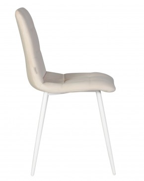 Стул обеденный DOBRIN CHILLY, Кремовый Holland 05, основание белое в Дегтярске - degtyarsk.ok-mebel.com | фото 4