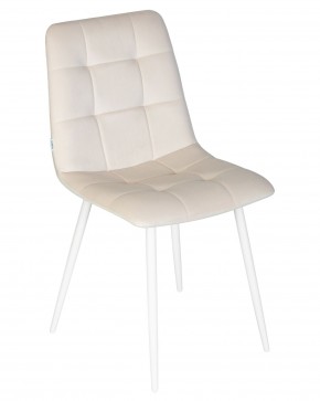 Стул обеденный DOBRIN CHILLY, Кремовый Holland 05, основание белое в Дегтярске - degtyarsk.ok-mebel.com | фото 8