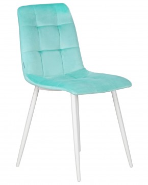 Стул обеденный DOBRIN CHILLY, Мятный Holland 50, основание белое в Дегтярске - degtyarsk.ok-mebel.com | фото 2