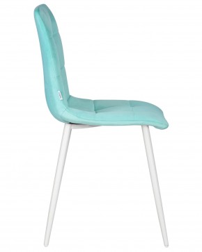 Стул обеденный DOBRIN CHILLY, Мятный Holland 50, основание белое в Дегтярске - degtyarsk.ok-mebel.com | фото 3