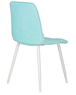Стул обеденный DOBRIN CHILLY, Мятный Holland 50, основание белое в Дегтярске - degtyarsk.ok-mebel.com | фото 4