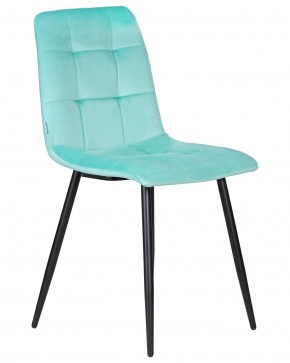 Стул обеденный DOBRIN CHILLY, Мятный Holland 50, основание черное в Дегтярске - degtyarsk.ok-mebel.com | фото 2