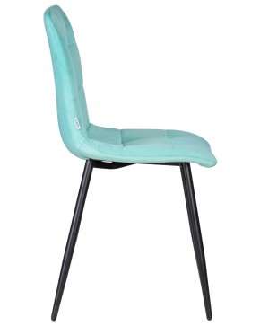 Стул обеденный DOBRIN CHILLY, Мятный Holland 50, основание черное в Дегтярске - degtyarsk.ok-mebel.com | фото 3