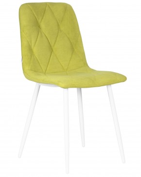 Стул обеденный DOBRIN CHILLY ROMBO, Лайм Simple 14, основание белый в Дегтярске - degtyarsk.ok-mebel.com | фото