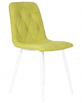 Стул обеденный DOBRIN CHILLY ROMBO, Лайм Simple 14, основание белый в Дегтярске - degtyarsk.ok-mebel.com | фото 2