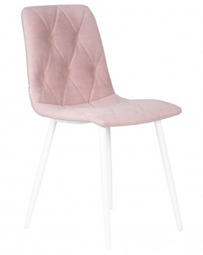 Стул обеденный DOBRIN CHILLY ROMBO, Розовый Simple 03, основание белый в Дегтярске - degtyarsk.ok-mebel.com | фото 2