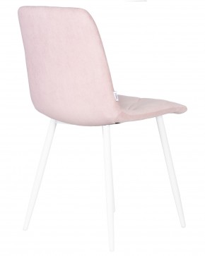 Стул обеденный DOBRIN CHILLY ROMBO, Розовый Simple 03, основание белый в Дегтярске - degtyarsk.ok-mebel.com | фото 4