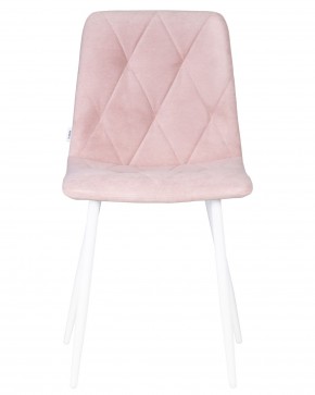 Стул обеденный DOBRIN CHILLY ROMBO, Розовый Simple 03, основание белый в Дегтярске - degtyarsk.ok-mebel.com | фото 6