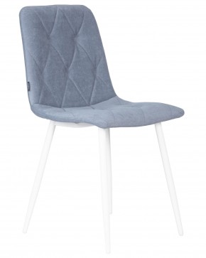 Стул обеденный DOBRIN CHILLY ROMBO, Серо-голубой Simple 26, основание белый в Дегтярске - degtyarsk.ok-mebel.com | фото 2