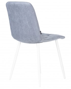Стул обеденный DOBRIN CHILLY ROMBO, Серо-голубой Simple 26, основание белый в Дегтярске - degtyarsk.ok-mebel.com | фото 4