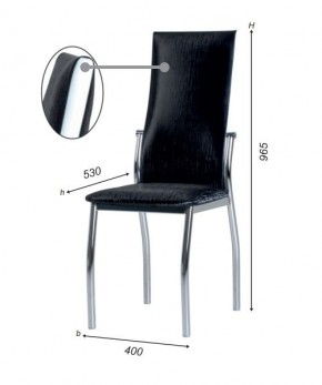 Стул Пекин А1.10-05 со вставкой (двухцветный) (Стандарт) хром/кожзам (4 шт.) в Дегтярске - degtyarsk.ok-mebel.com | фото 2