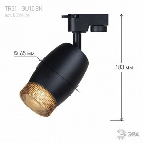 Светильник на штанге Эра  TR51 - GU10 BK в Дегтярске - degtyarsk.ok-mebel.com | фото 4