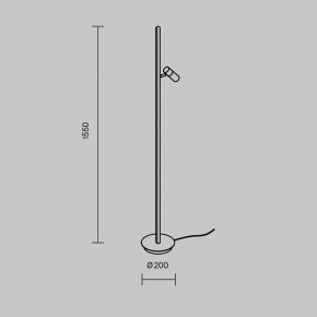 Торшер Maytoni Thin MOD395FL-L28B3K в Дегтярске - degtyarsk.ok-mebel.com | фото 5