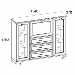 Тумба 2V1D3S, TIFFANY, цвет вудлайн кремовый в Дегтярске - degtyarsk.ok-mebel.com | фото 2