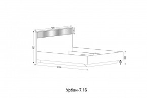 УРБАН - 7.16 Кровать 1600 С ОРТОПЕДОМ в Дегтярске - degtyarsk.ok-mebel.com | фото 2