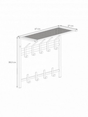 Вешалка-полка Торонто 22 в Дегтярске - degtyarsk.ok-mebel.com | фото 2
