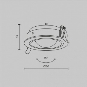 Встраиваемый светильник Maytoni Lens DL105-12W4K-W в Дегтярске - degtyarsk.ok-mebel.com | фото 8