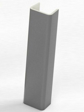 Торцевая заглушка  для цоколя h100 мм (Алюминий, Белый, Черный, Сонома) в Дегтярске - degtyarsk.ok-mebel.com | фото 1