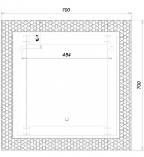 Зеркало Манила 700х700 с подсветкой Домино (GL7052Z) в Дегтярске - degtyarsk.ok-mebel.com | фото 7